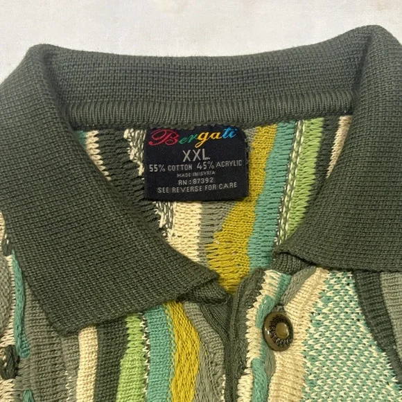 Bergati Coogi Style Sweater Size XXL